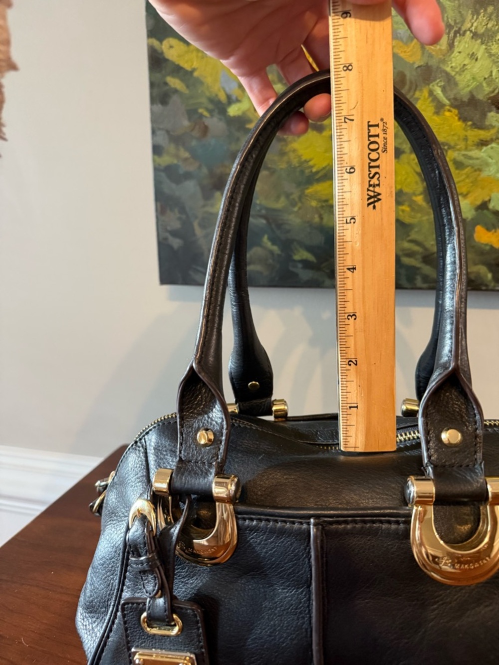 🖤 B. Makowsky Butter Soft Black Leather Bowling / Doctor’s Bag 🖤 - Picture 13 of 14